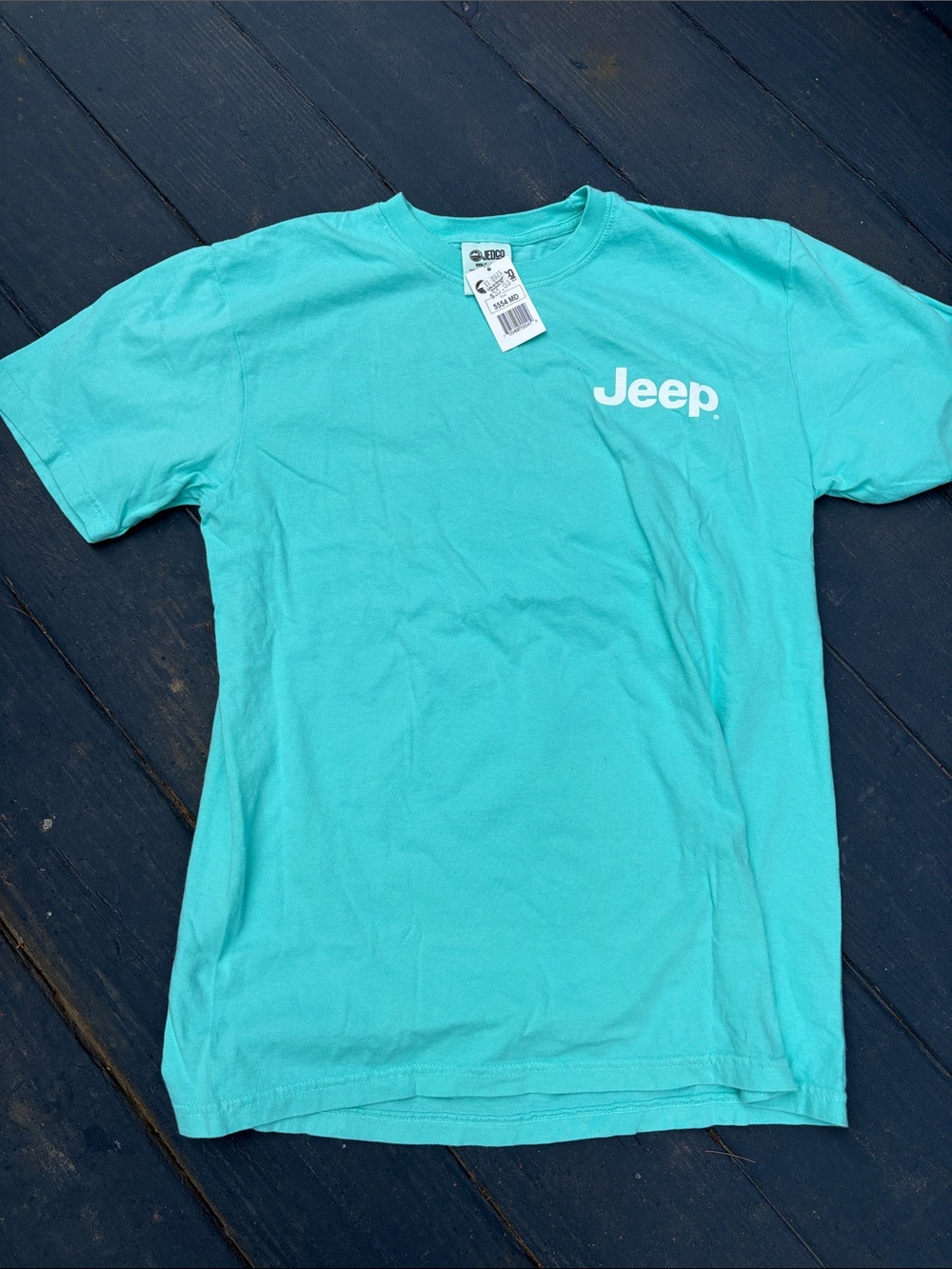 Jeep Women’s Short-Sleeve Tee in Teal with White Logo